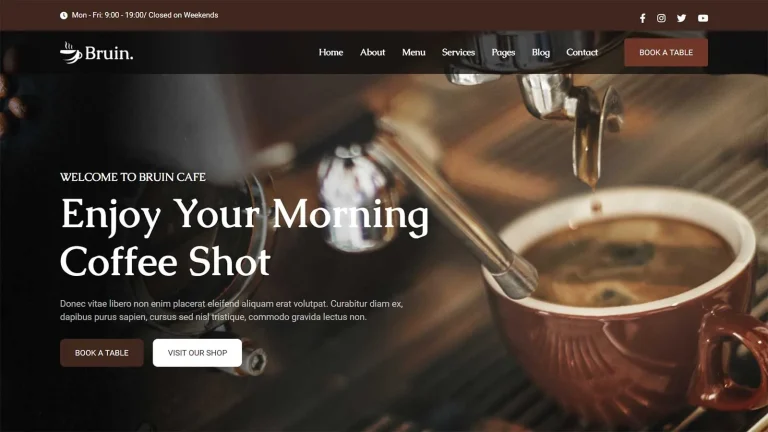 Create Your Cafe Website Easily With a Simple Template